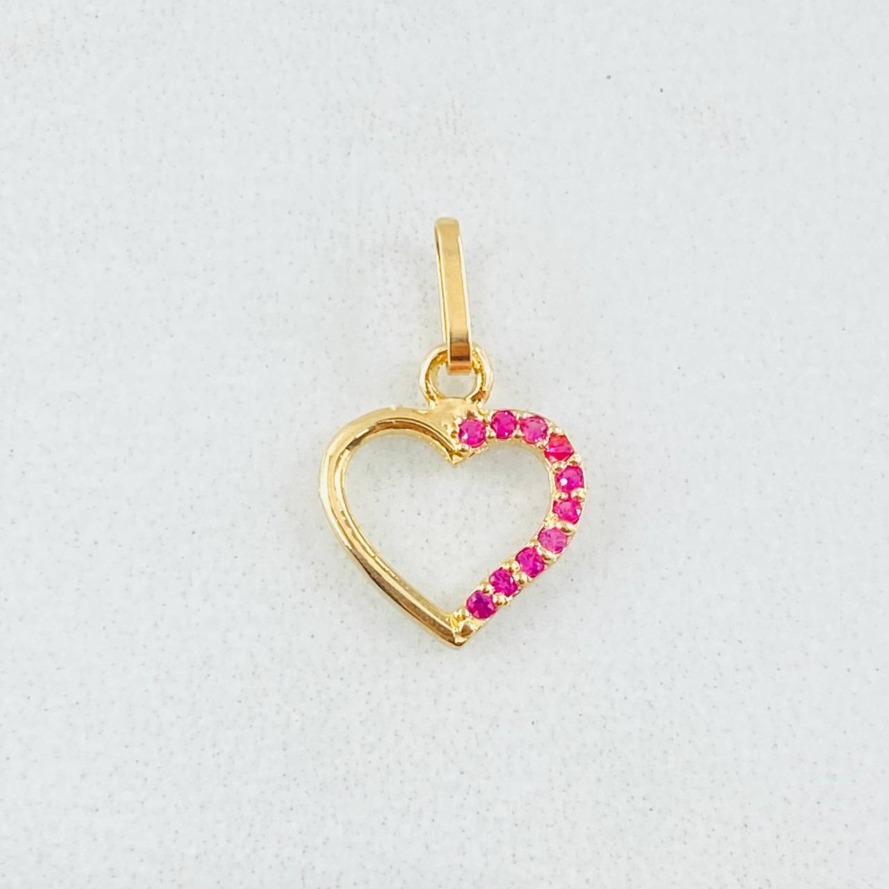 Dije Corazón 0.3gr / 1/2 in / Oro Amarillo 18K *