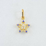 Pendant Five-Petal Flower 0.5gr / 0.5in / 18K Gold