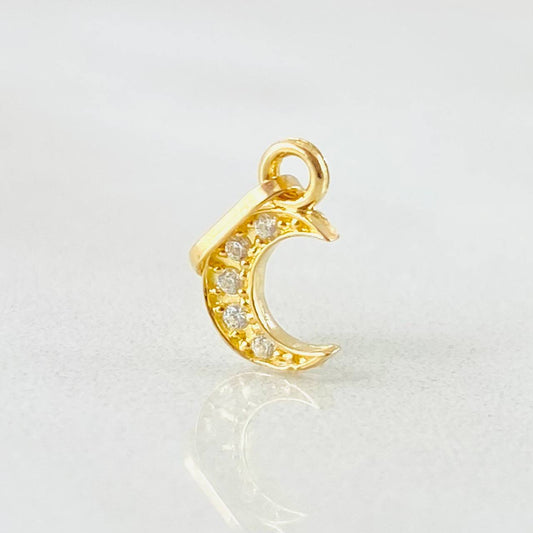 Dije Luna 0.3gr / 1/2 in / Oro Amarillo 18K *