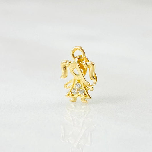 Pendant Girl 0.35gr / 1/2 in / 18K Gold