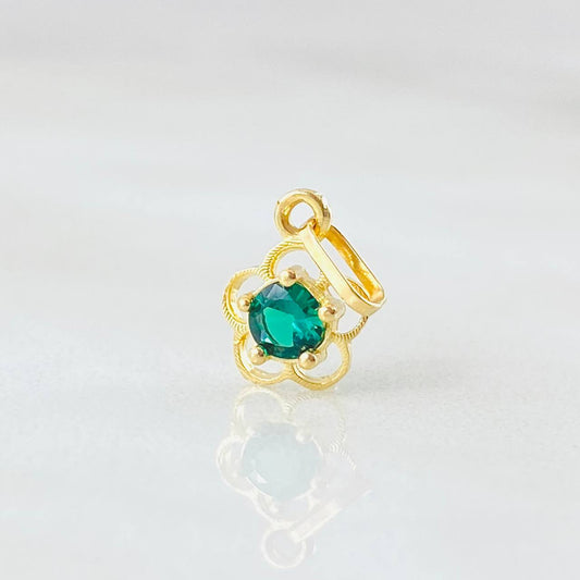Pendant Flower Silhouette 0.4gr / 1/2 in / 18K Gold