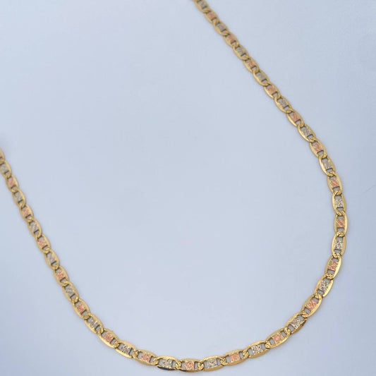 Cadena Escalera Plana 7.2gr / 23 3/4 in / Tres Oros +3 18K $