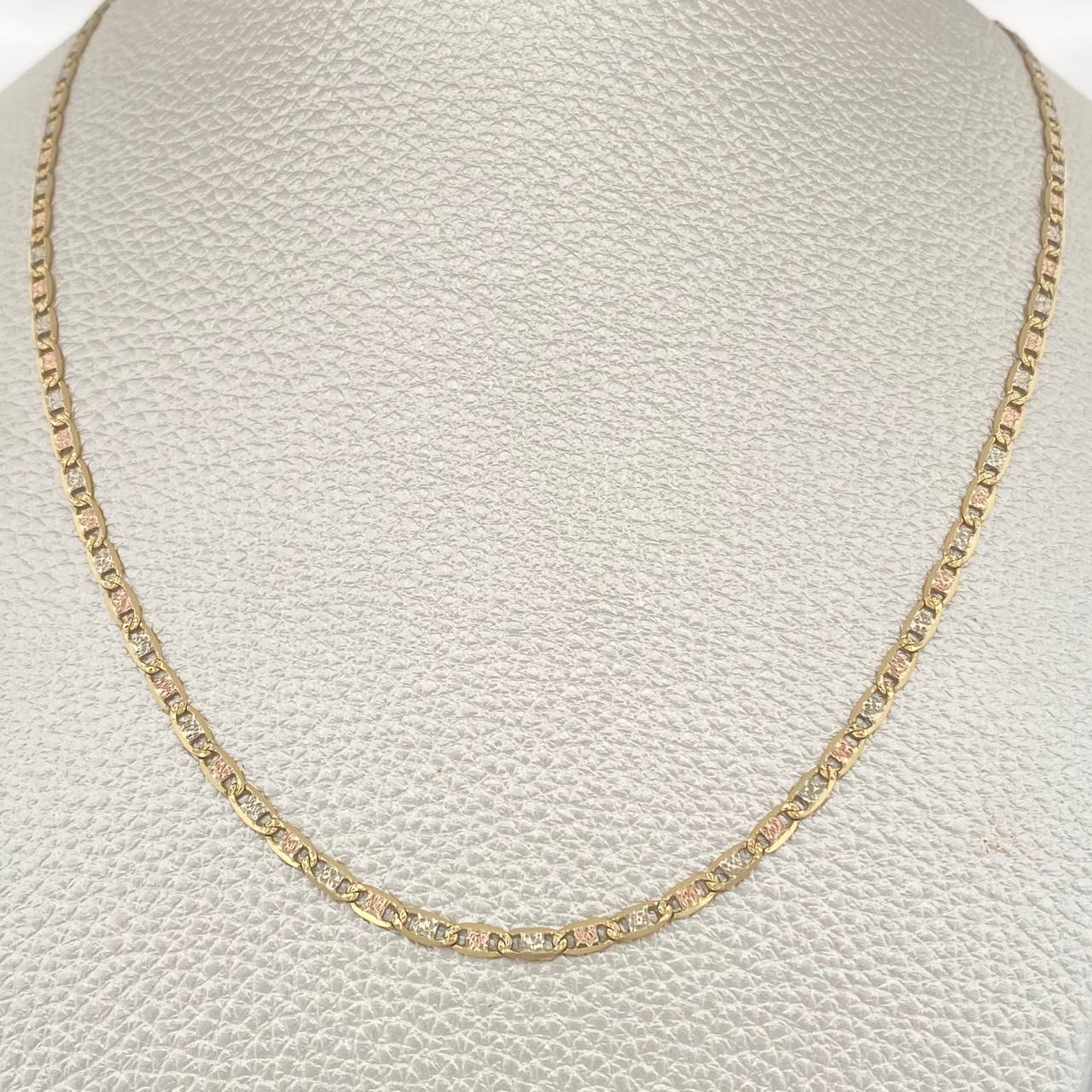 Cadena Escalera Plana 7.25gr / 23 3/4 in / Tres Oros +3 18K $