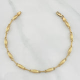 Rustic Link Bracelet 3.5 g / 7 3/4 in / 2 mm Yellow Gold 18K