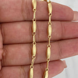 Rustic Link Bracelet 3.5 g / 7 3/4 in / 2 mm Yellow Gold 18K