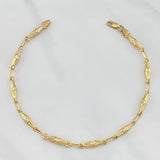 Rustic Link Bracelet 3.8 g / 8 in / 2 mm Yellow Gold 18K