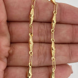 Rustic Link Bracelet 3.8 g / 8 in / 2 mm Yellow Gold 18K