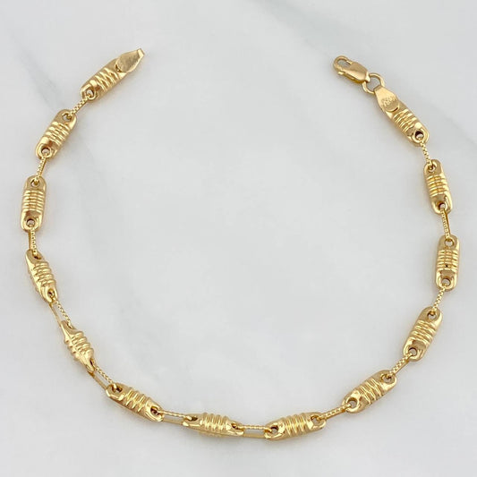 Pulso Rustico Barril 4.55 g / 7 3/4 in / 3.9 mm Oro Amarillo 18K