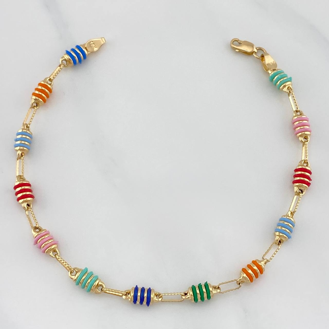 Rustic Barrel Bracelet 4.6 g / 8 in / 4.5 mm 18K Yellow Gold