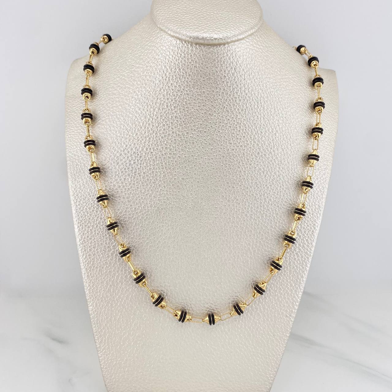 Rustic Barrel Chain 14.45 g / 24 1/2 in / 4.65 mm 18K Yellow Gold