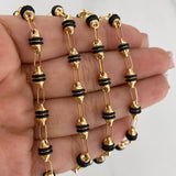 Rustic Barrel Chain 14.45 g / 24 1/2 in / 4.65 mm 18K Yellow Gold