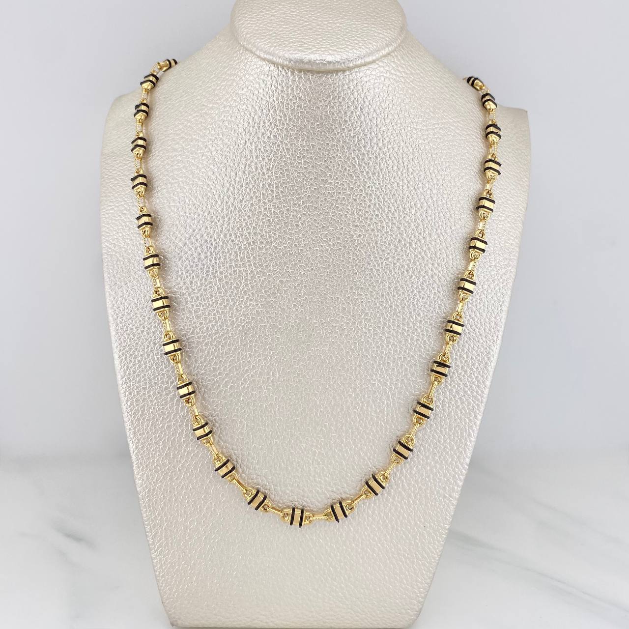 Rustic Barrel Chain 15.1 g / 24 1/2 in / 4.85 mm 18K Yellow Gold