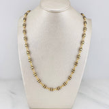 Rustic Barrel Chain 15.1 g / 24 1/2 in / 4.85 mm 18K Yellow Gold
