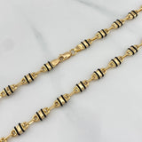 Rustic Barrel Chain 15.1 g / 24 1/2 in / 4.85 mm 18K Yellow Gold
