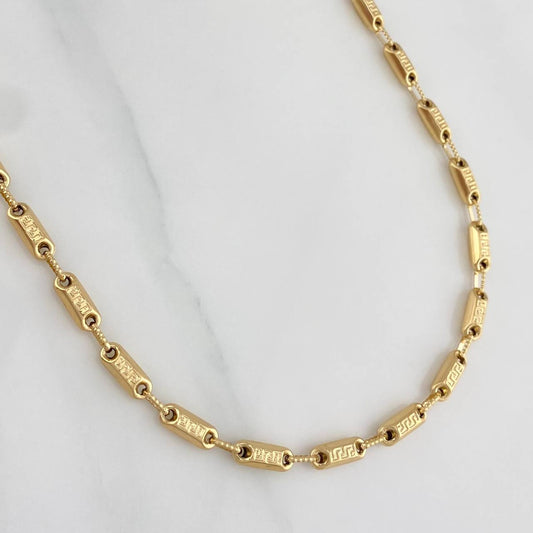 Rustic Tribal Chain 14.05 g / 24 1/4 in / 3.65 mm 18K Yellow Gold