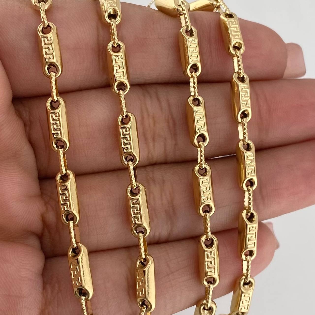Rustic Tribal Chain 14.05 g / 24 1/4 in / 3.65 mm 18K Yellow Gold