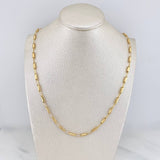 Rustic Rectangle Chain 9 g / 24 in / 2.6 mm 18K Yellow Gold