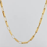 Rustic Rectangle Chain 9 g / 24 in / 2.6 mm 18K Yellow Gold