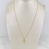 Set Cadena Singapur + Dije Oso / 1,3gr / 17 3/4 in Oro Amarillo 18K