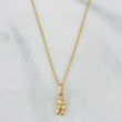 Set Cadena Singapur + Dije Oso / 1,15gr / 15 3/4 in Oro Amarillo 18K