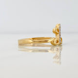 Anillo Letra L 1.8g / TT7 1/2 Dos Oros Amarillo Blanco 18K