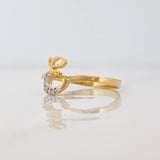 Anillo Letra e 1.75g / TT8 Dos Oros Amarillo Blanco 18K