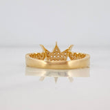 Anillo Corona Corazones 2.55g / TT7 Oro Amarillo 18K