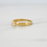 Solitaire Ring 2.2g / TT7 3/4 Yellow Gold 18K