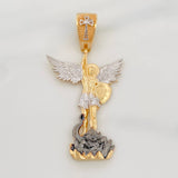Pendant Saint Michael the Archangel 11.15g / 2 in Three Golds 18K