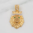 Dije León 3.35g / 1 in Dos Oros Amarillo Blanco 18K