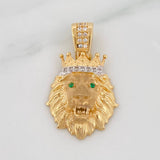 Dije León 3.35g / 1 in Dos Oros Amarillo Blanco 18K