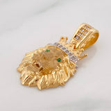 Dije León 3.35g / 1 in Dos Oros Amarillo Blanco 18K