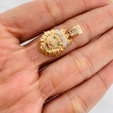Dije León 3.35g / 1 in Dos Oros Amarillo Blanco 18K