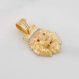 Dije León 3.7g / 1 in Dos Oros Amarillo Blanco 18K
