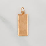 Dije Placa Rectangular 1.25g / 1 in Oro Rosa 18K