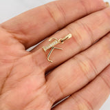 Pendant Letter K 1g / 3/4 in Yellow Gold 18K