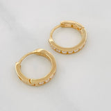 Candongas Carril 1.2g / 1/2 in Oro Amarillo 18K