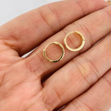 Candongas Carril 1.2g / 1/2 in Oro Amarillo 18K