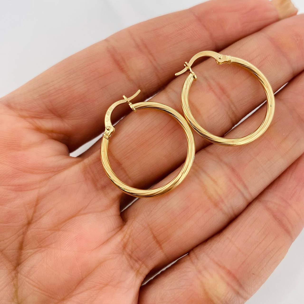 Candongas Candongas Espiral 1.55g / 1 in Oro Amarillo 18K