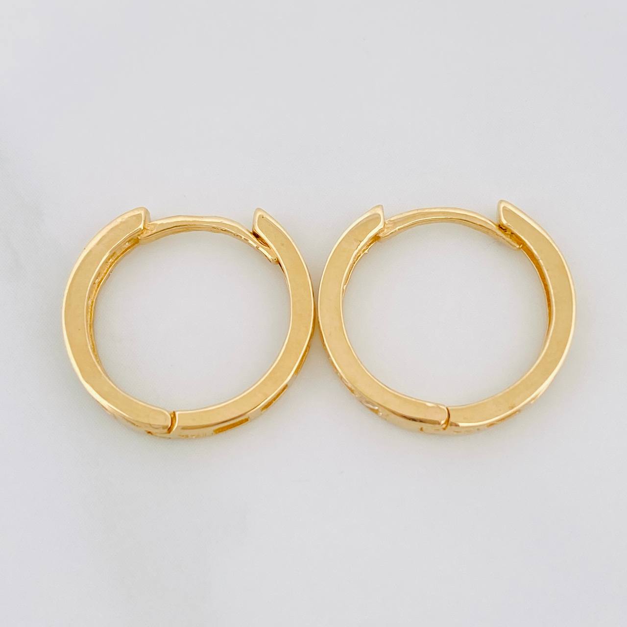 Hoop Earrings Carril 2.1g / 1/2 in Yellow Gold 18K