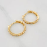 Hoop Earrings Carril 2.1g / 1/2 in Yellow Gold 18K