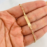 Pulso Bebé GC Placa Rectangular 1.75g / 5 1/2 in / 3.1mm Oro Amarillo 18K