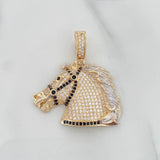 Pendant Horse 7.4g / 1 1/2 in Three Golds 18K