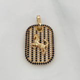 Dije Placa Caballo 5.55g / 1 1/4 in Oro Amarillo 18K