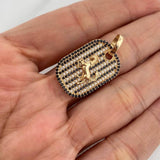 Dije Placa Caballo 5.55g / 1 1/4 in Oro Amarillo 18K