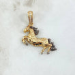 Dije Caballo 4.5gr / 4cm / Circones Blancos Oro Amarillo 18K