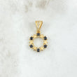 Dije Aro Estrellado 1.8gr / 2.5cm / Circones Blancos Negros Oro Amarillo 18K