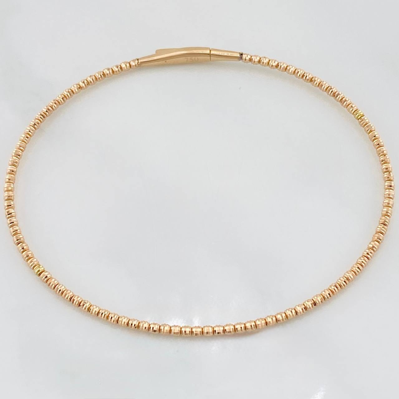 Pulso Aro Diamantado 2.75g / 6 3/4 in / 1.6mm Oro Rosa 18K