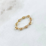 Anillo GC 0.65gr / T6 1/4 - T7 1/4 / 3.3mm Liso Oro Amarillo 18K ©