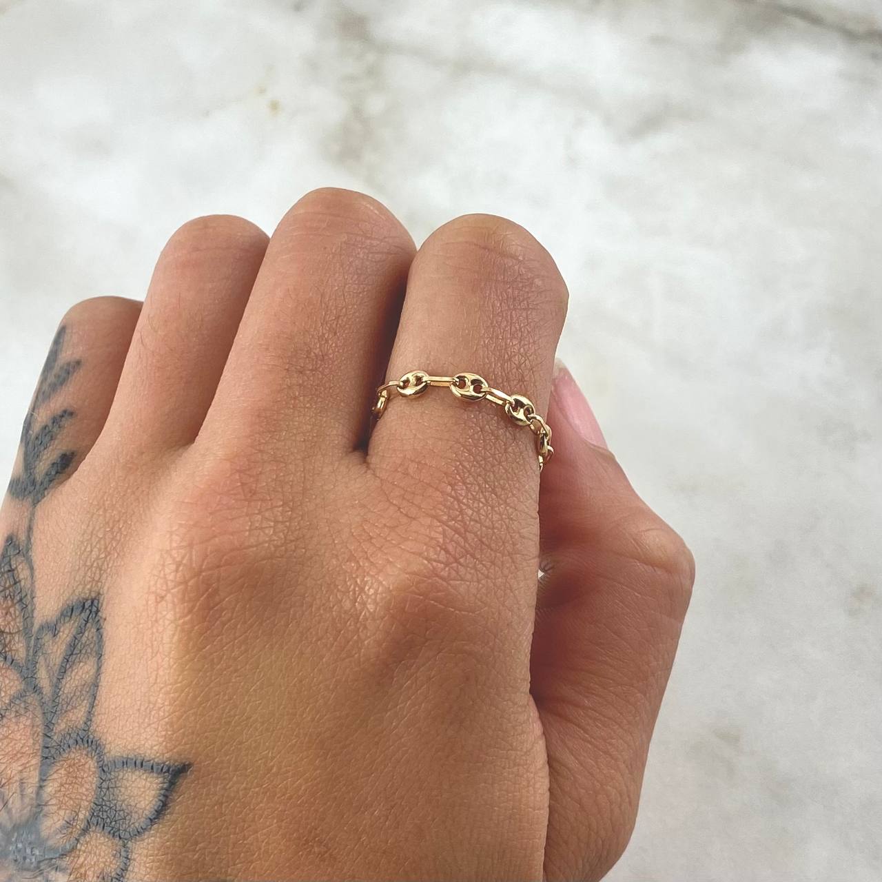 Anillo GC 0.55gr / T7 1/2 - T8 1/2 / Oro 18K